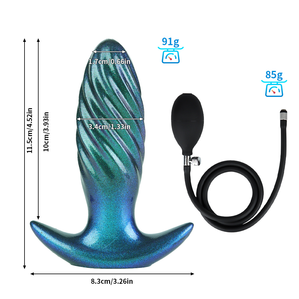 Neptune Ripple Inflatable Butt Plug 11.5cm | Sensations in Style