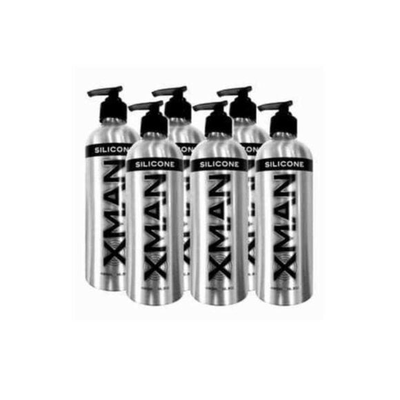Xman Silikon-Gleitmittel 490 ml (6 Aluminiumflaschen)