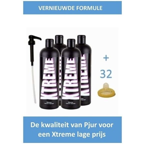 Xtreme Premium siliconen glijmiddel 500 ml (4 flessen)