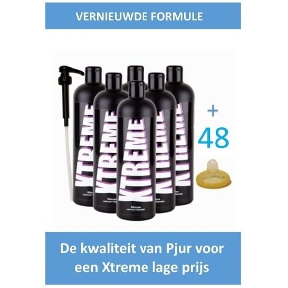 Xtreme Premium Siliconen Glijmiddel 500 ml (6 flessen)