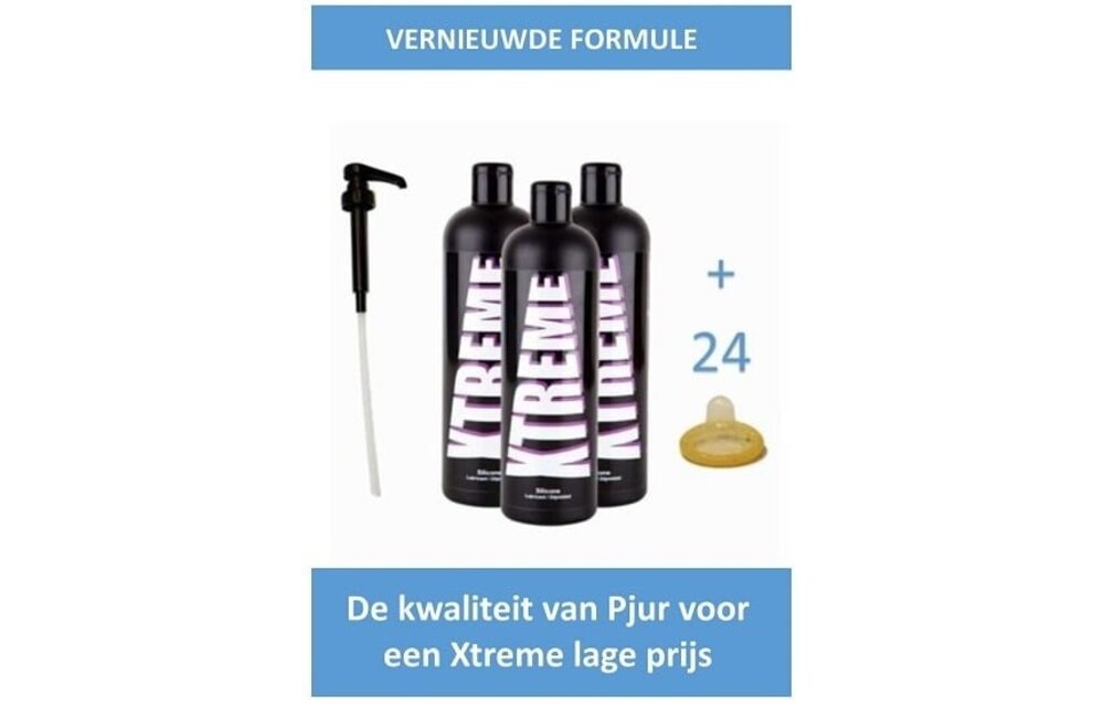Xtreme Premium Siliconen Glijmiddel 500 ml (3 flessen)