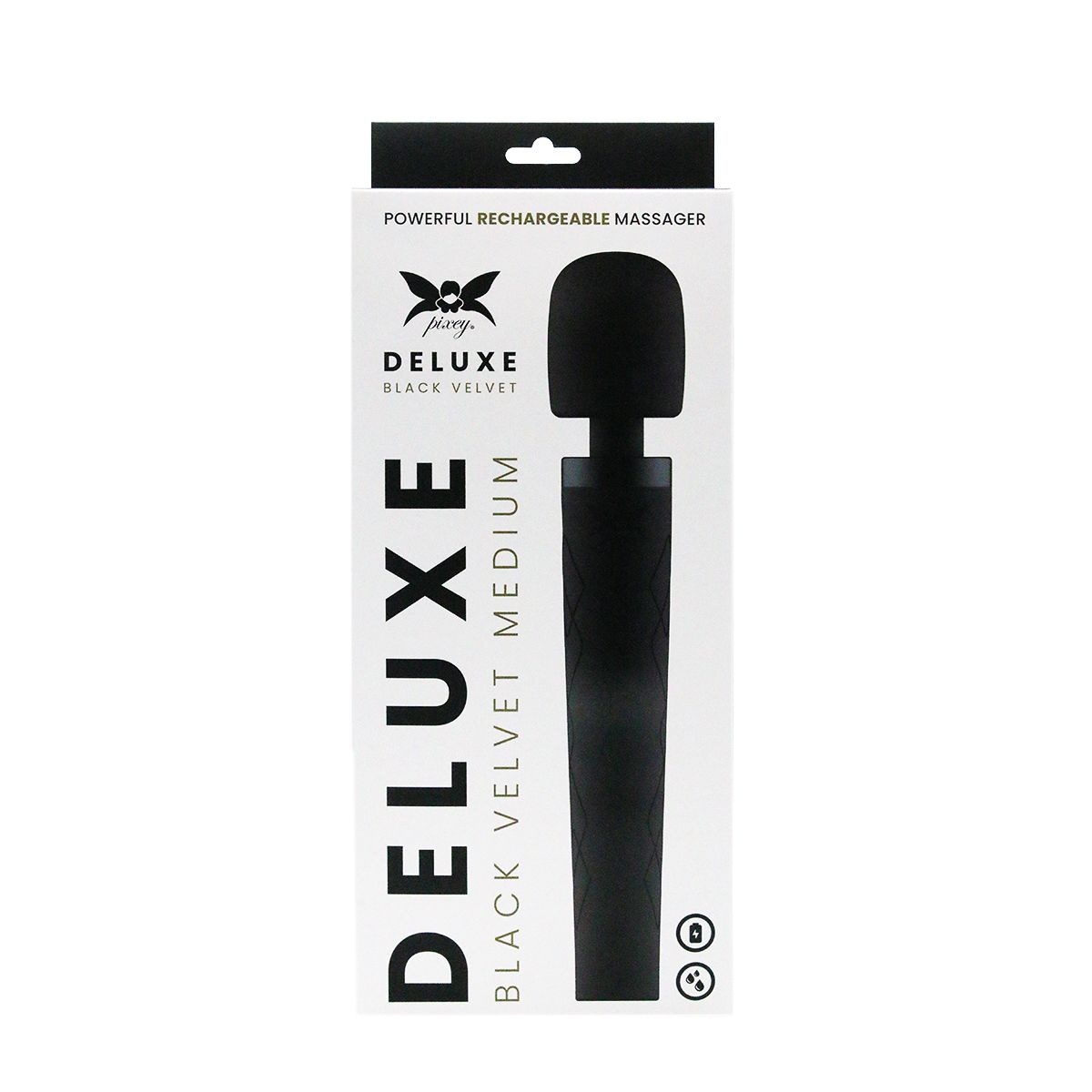 The Pixey Deluxe Black Velvet M – Powerful, Silent Massager