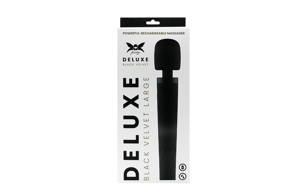 Pixey Deluxe Black Velvet L – Krachtige, Stille Massager