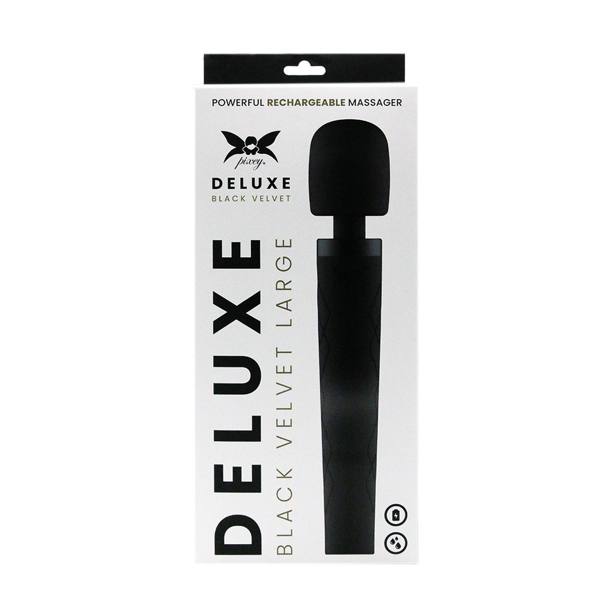 Pixey Deluxe Black Velvet L – Leistungsstarker, leiser Massager