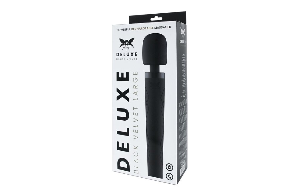 Pixey Deluxe Black Velvet L – Leistungsstarker, leiser Massager