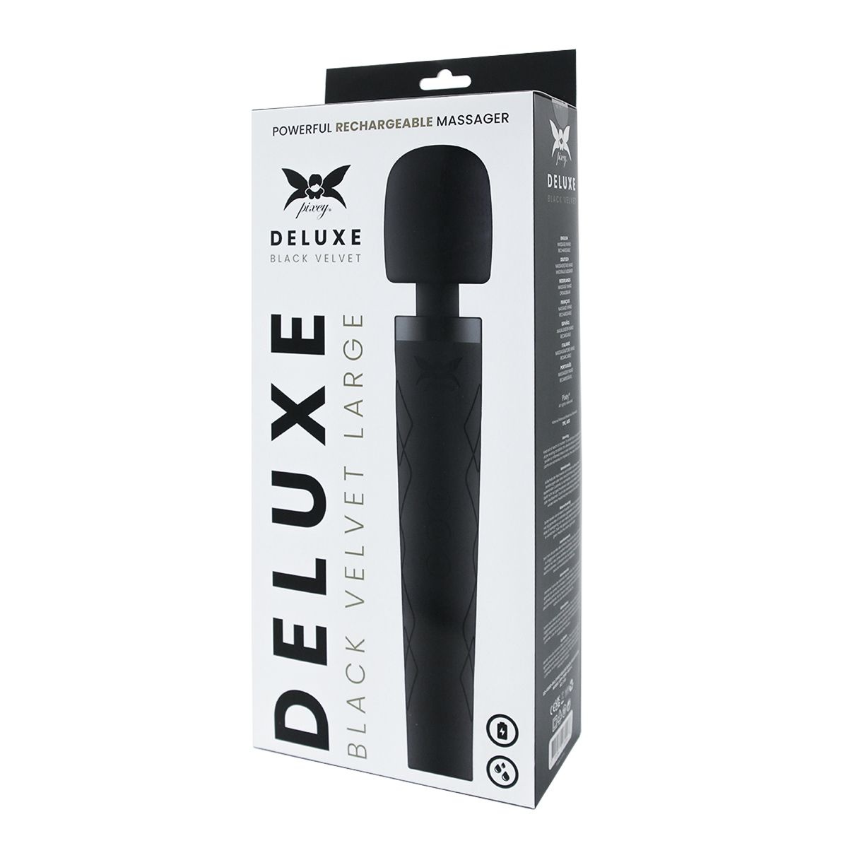 The Pixey Deluxe Black Velvet L – Powerful, Silent Massager