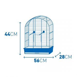 Copy of Kooi beta Grijs/zwart 56,5x28x44,5cm