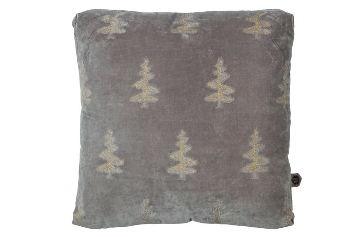 WOOOD Woood Forest kussen fluweel khaki 45x45