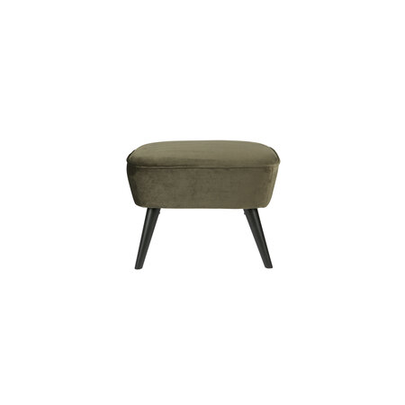 Woood Woood | Hocker op poten Sara velvet warm groen