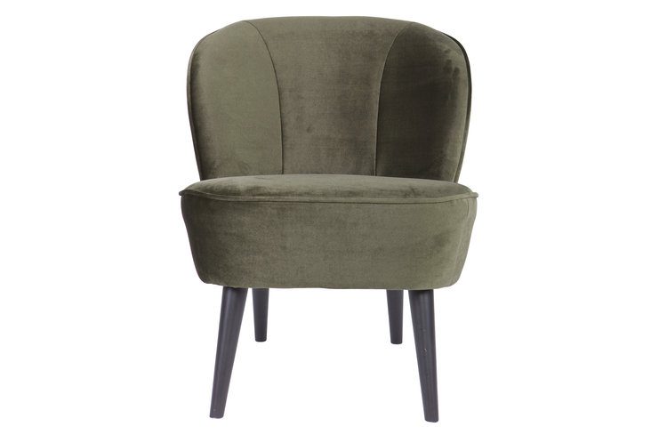 WOOOD. Woood | Fauteuil Sara velvet warm groen