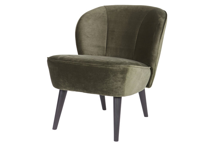 WOOOD. Woood | Fauteuil Sara velvet warm groen