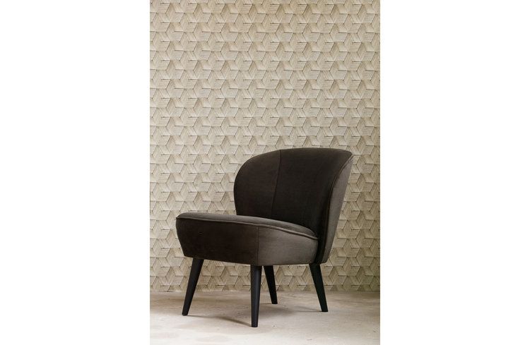 WOOOD. Woood | Fauteuil Sara velvet warm groen