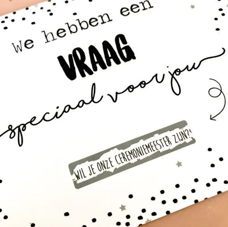 Hippekaartjes | Kraskaart 'Ceremoniemeester'