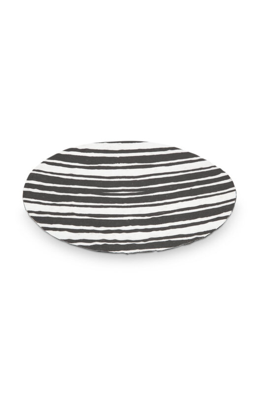 vtwonen Vtwonen | Plate Paper Marche Black Stripes 35x2.5cm