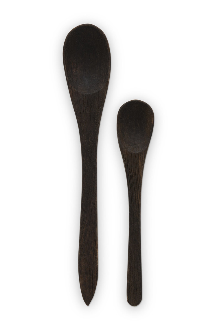 vtwonen Set/2 Spoons Acacia Wood Black 18x3.5x1.5/14x3x1.5cm*