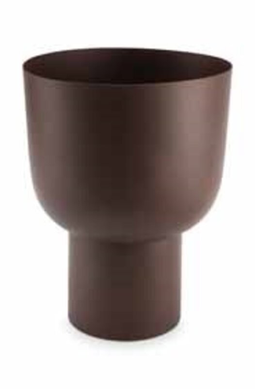 vtwonen Reversable Vase Iron Brown Ø 17.5x20cm