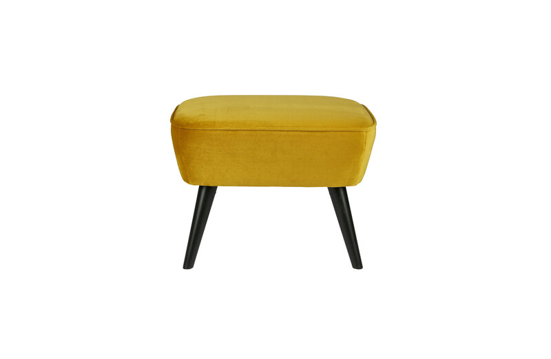 Woood Woood | Hocker op poten Sara velvet oker