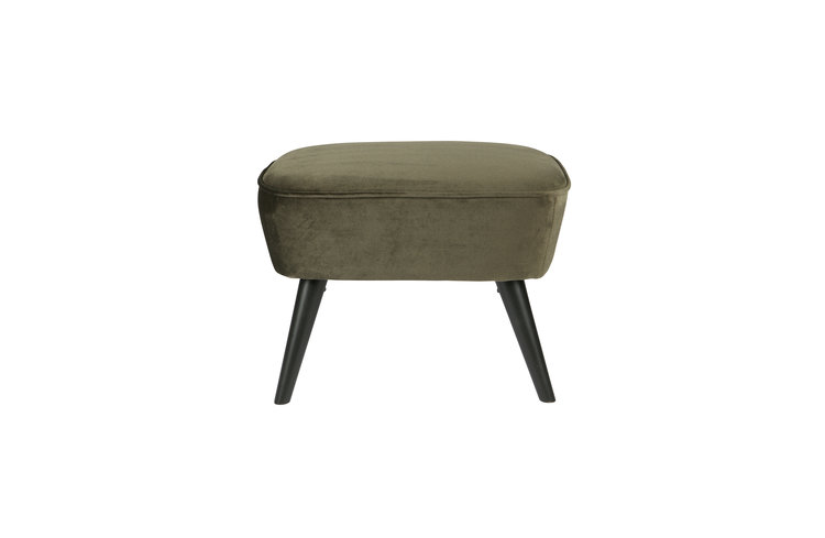 WOOOD. Woood | Hocker op poten Sara velvet warm groen