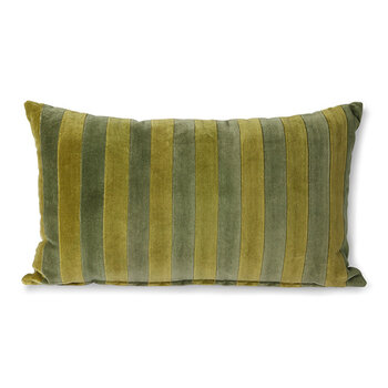 HK Living HK Living | Kussen velvet groen gestreept 30x50cm