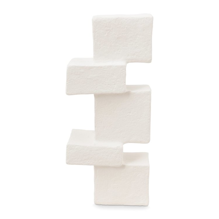 vtwonen Ecomix Sculpture Egg White 14x10x36cm