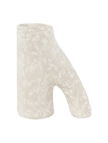 vtwonen Ecomix Vase Twig L Egg White 24x12x29cm