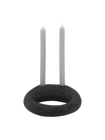 vtwonen Ecomix Candle Holder S black 23-20-10cm