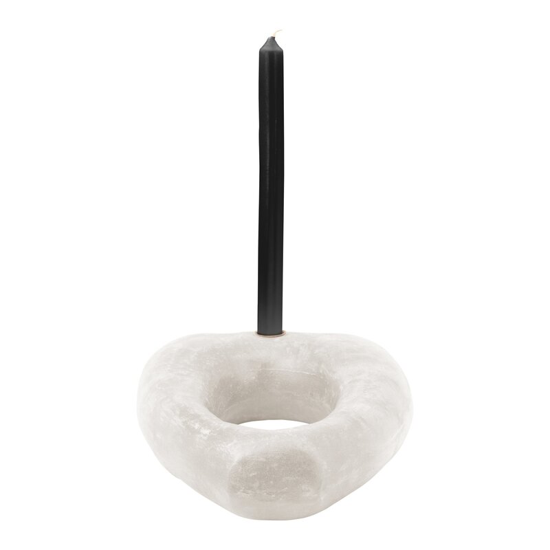 vtwonen Ecomix Candle Holder M Egg White 30x22x8cm