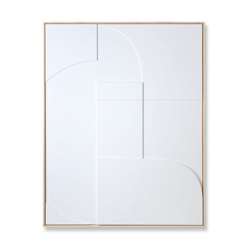 HK Living HK Living | Framed relief art panel white XL