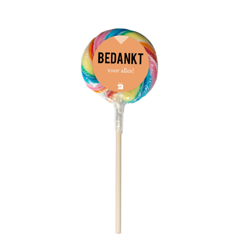 Eat your present Eat your present | Regenboog lolly bedankt voor alles