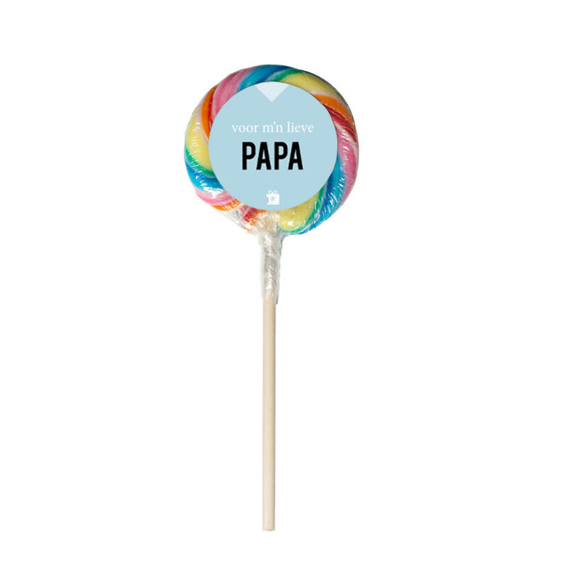 Eat your present Eat your present | Regenboog lolly lieve papa