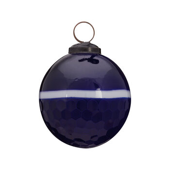 vtwonen vtwonen | Kerstbal streep blauw 8cm