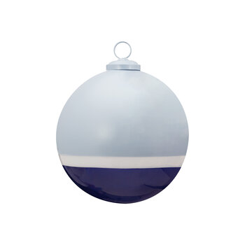 vtwonen vtwonen | Kerstbal streep blauw 12cm