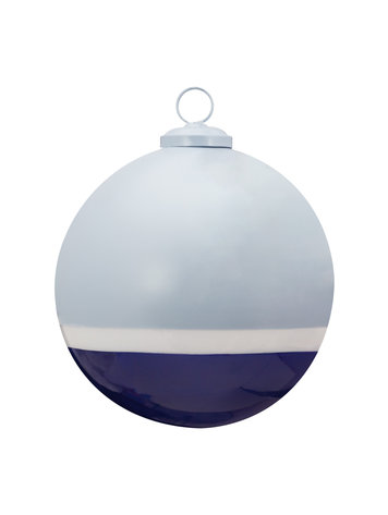 vtwonen vtwonen | Kerstbal streep blauw 12cm