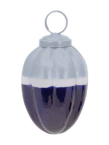 vtwonen vtwonen | Kerstbal cone streep bauw 8cm