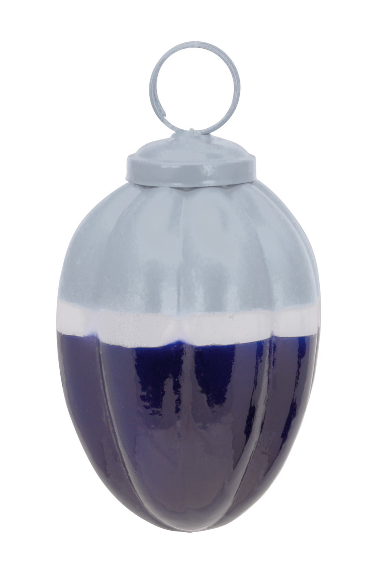 vtwonen vtwonen | Kerstbal cone streep bauw 8cm