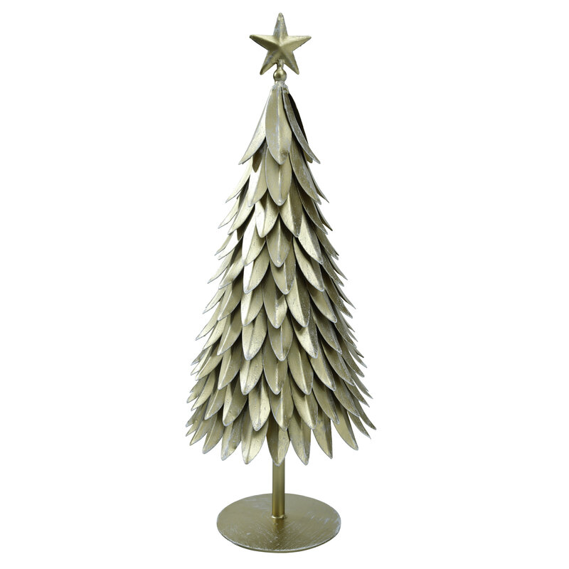 PTMD PTMD | Xmas Ferry gold iron feather tree statue star topL