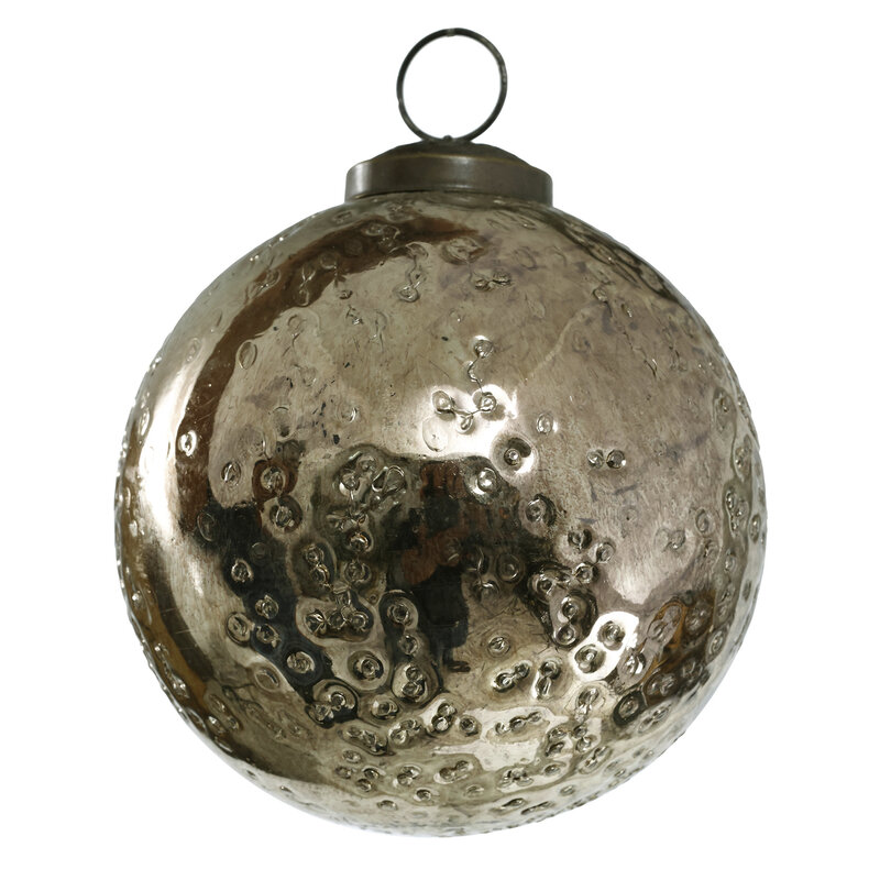 PTMD PTMD | Xmas Crinkle gold glass ball etched M