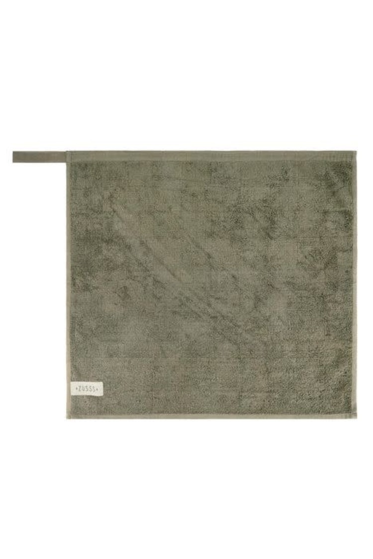 Zusss Zusss | Handdoek geblokt donkergroen