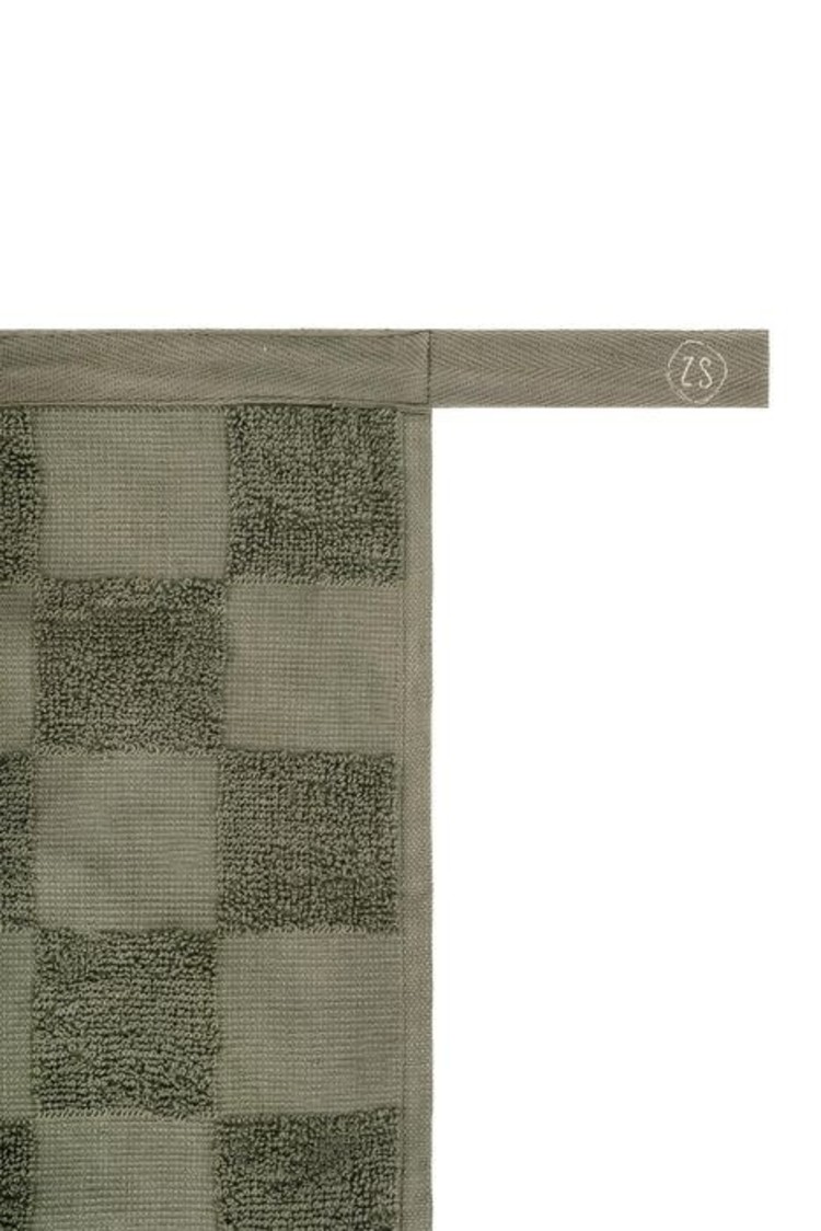 Zusss Zusss | Handdoek geblokt donkergroen