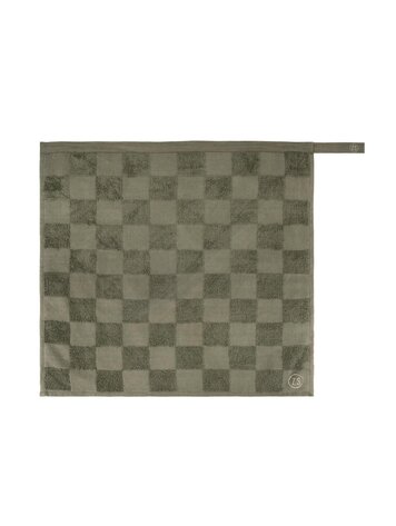 Zusss Zusss | Handdoek geblokt donkergroen