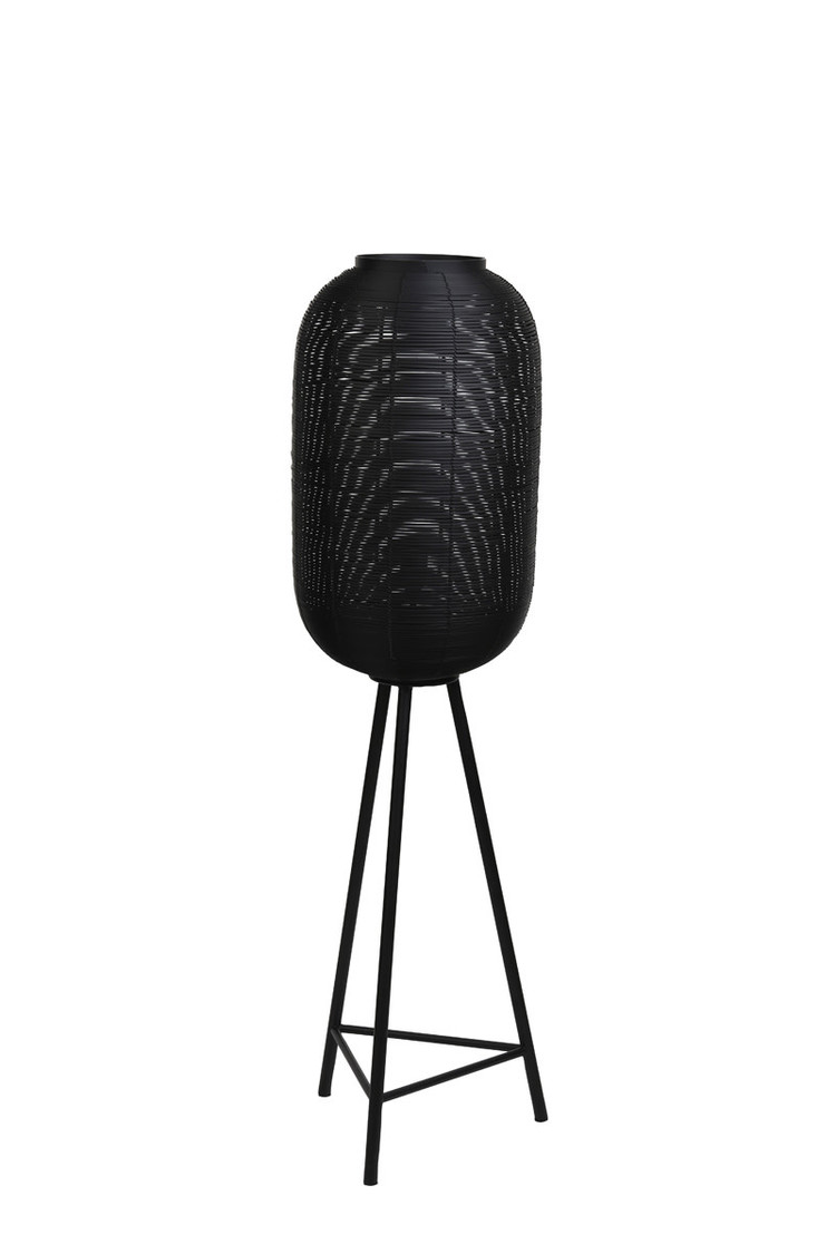 Light & Living Light & Living | Vloerlamp tomek zwart 136cm