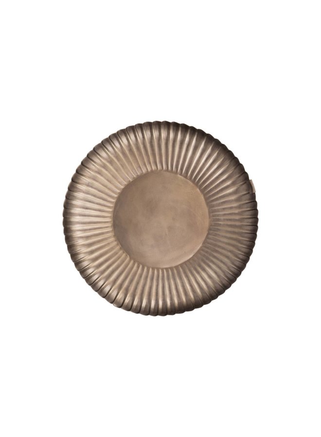 Zusss | Stylingbord met ribbels 30cm brons metaal