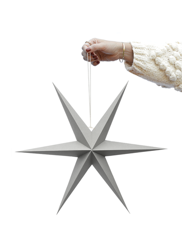 Delight Department DD | Papieren ster licht grijs 30cm