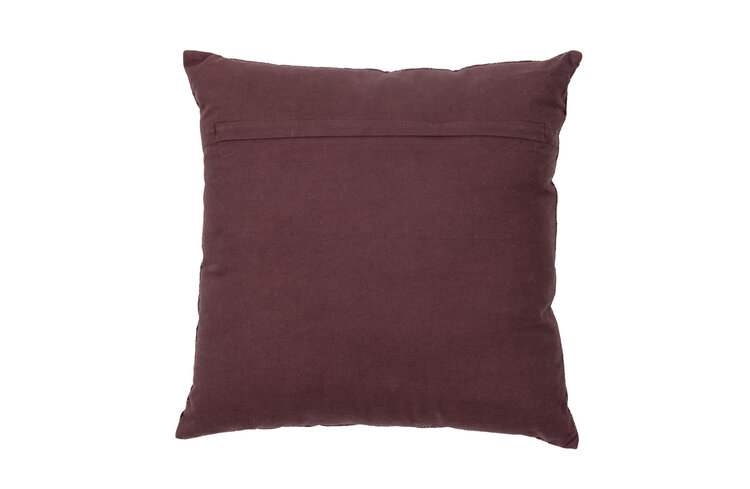 WOOOD Woood | Kussen Stencil velvet/borduur wine 45x45cm
