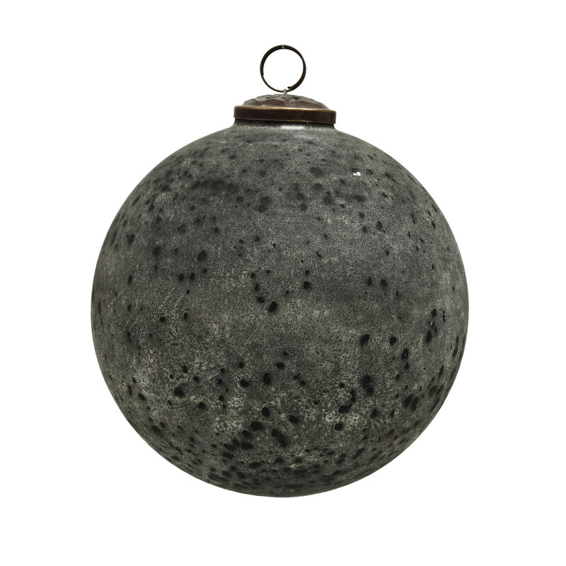 PTMD Christmas Noelle grey antique glass round ball L