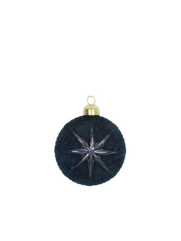 Light & Living Light & Living | Kerstbal Arlon blauw 8cm