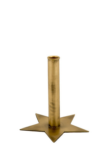 Mrs Bloom Mrs Bloom | Kandelaar ster goud 15.5cm