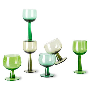 HK Living HK Living | Wijnglas Emeralds fern green