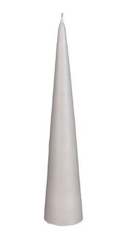 Stijl28 | Kegelkaars grijs 25x5cm