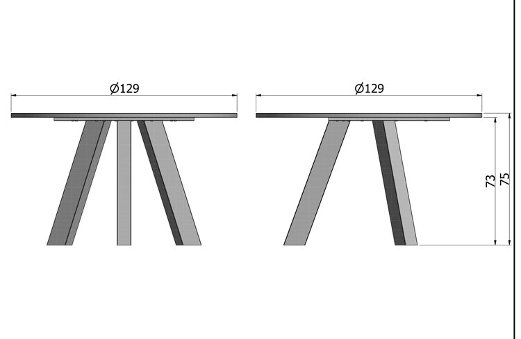 WOOOD. Woood | Eettafel Rhonda (diverse afmetingen)
